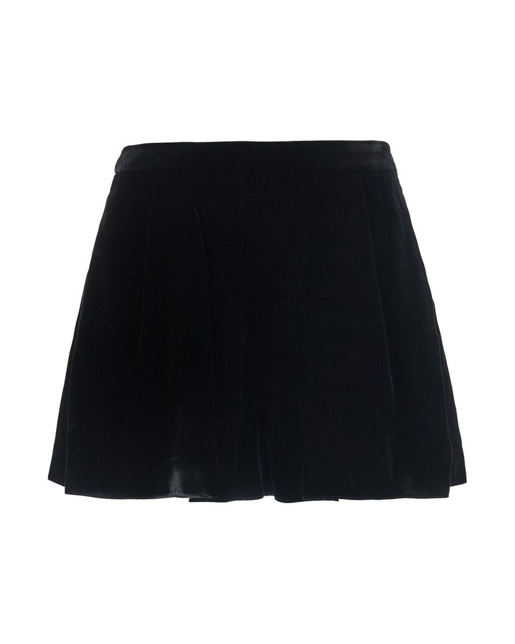 Emporio Armani Black Wide-Leg Viscose-Cupro Bermuda Shorts With Hidden Side Closure