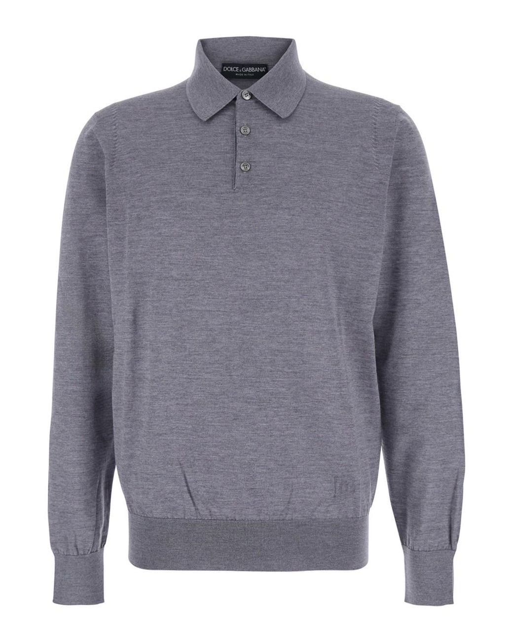 Dolce & Gabbana Gray Polo Knitted for men