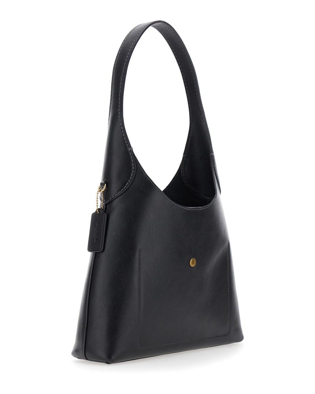 COACH Black Shoulder Bag Brooklyn Piccola Leather Cowhide