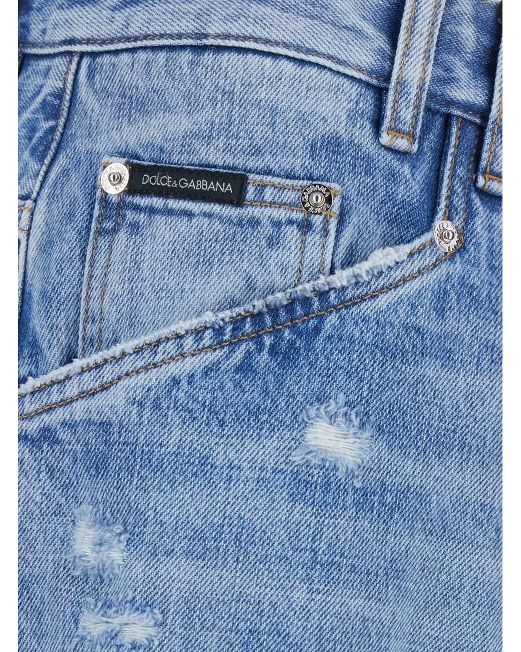 Dolce & Gabbana Blue Marina Dg Cotton Jeans For for men