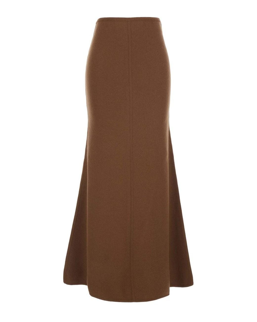 Max Mara Brown Mxs Piuma Knit Skirt Midi Skirt