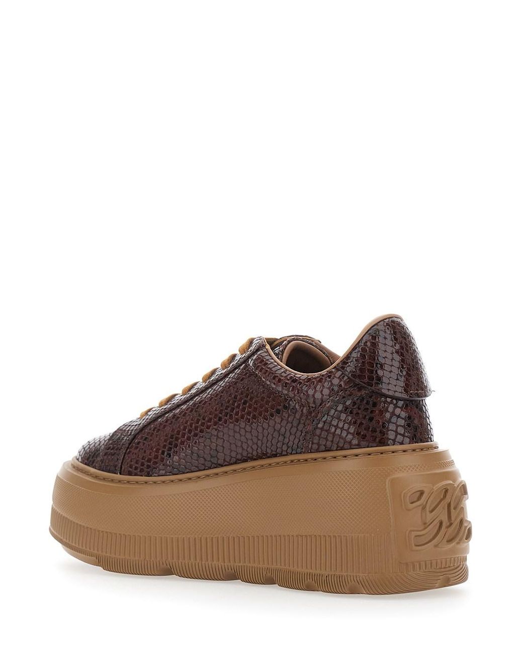 Casadei Brown Sneakers Nexus Leather Trainers