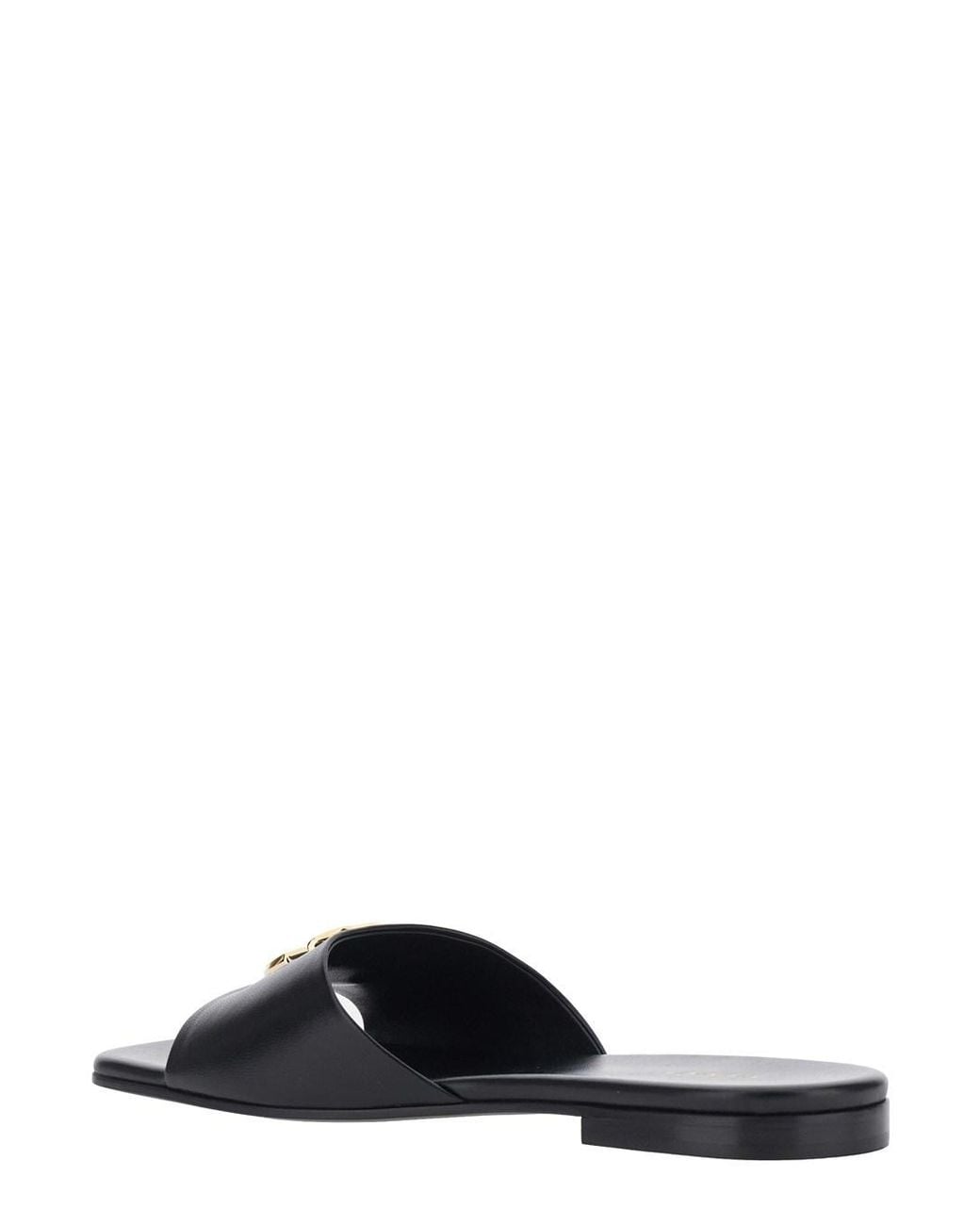 Gucci Black Marmont Gg Sandal Leather Nappa Charlotte