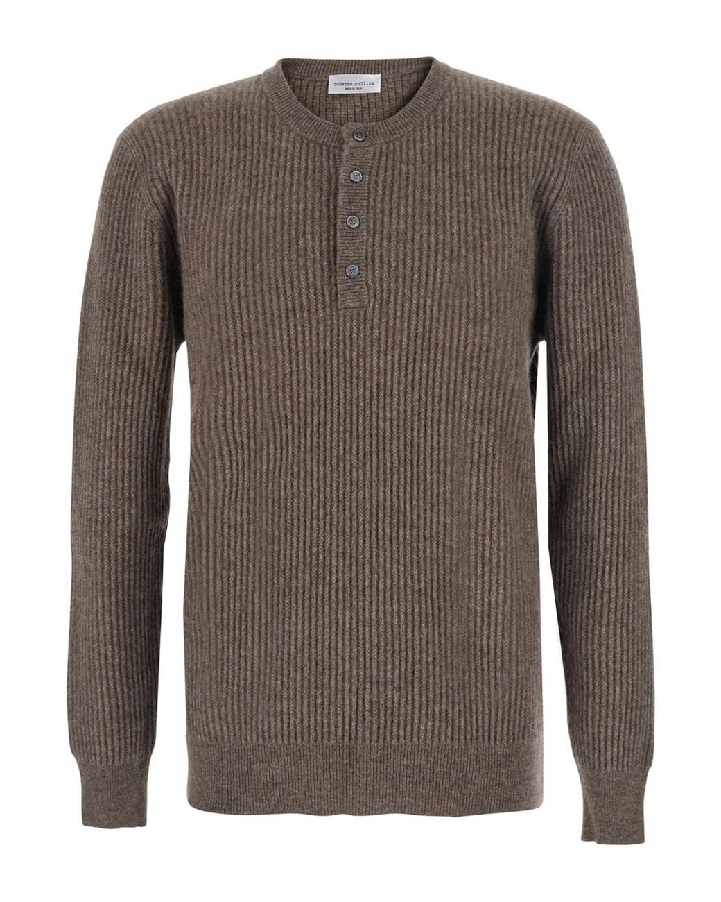 Roberto Collina Brown Polo Shirt With Collar for men
