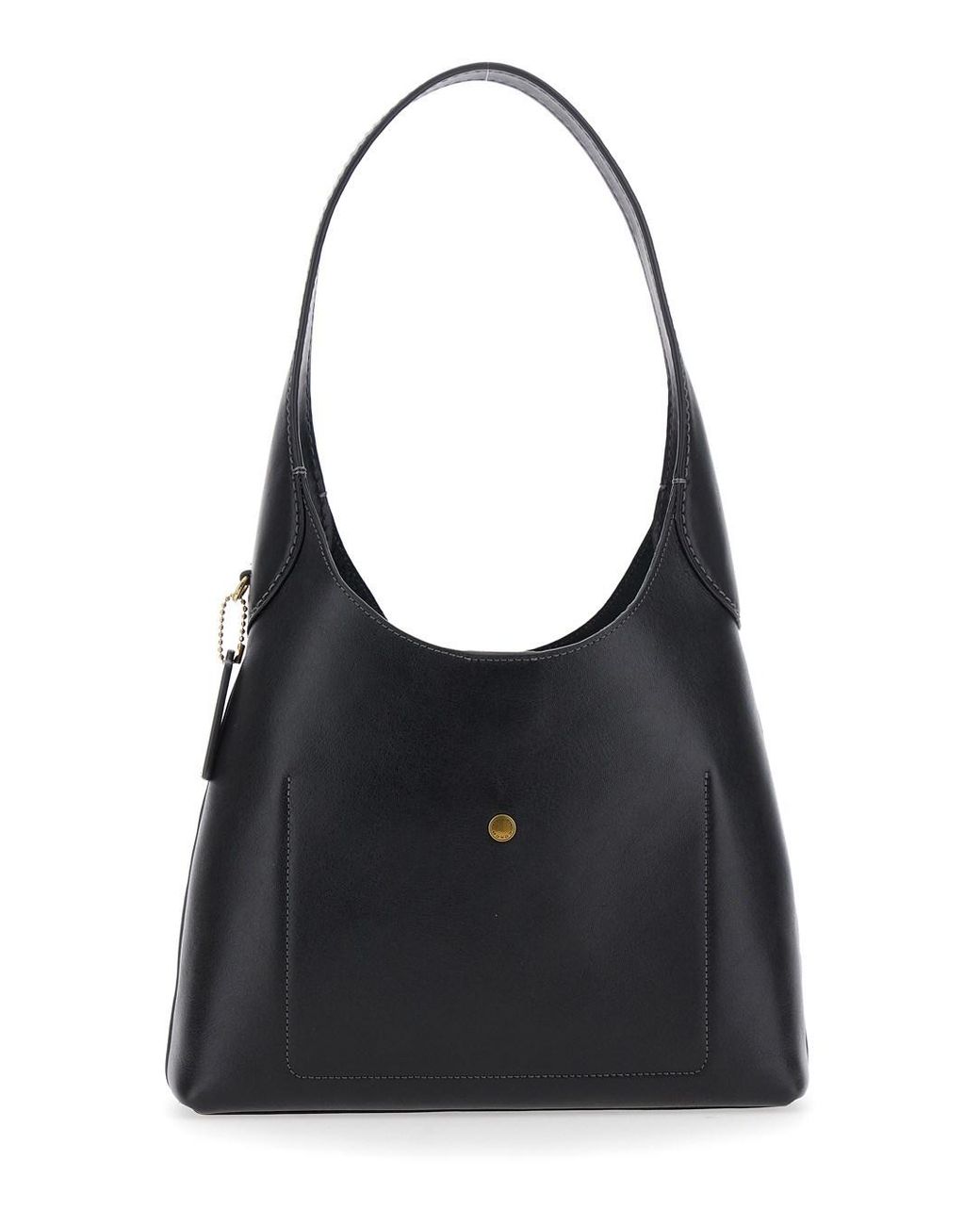 COACH Black Shoulder Bag Brooklyn Piccola Leather Cowhide