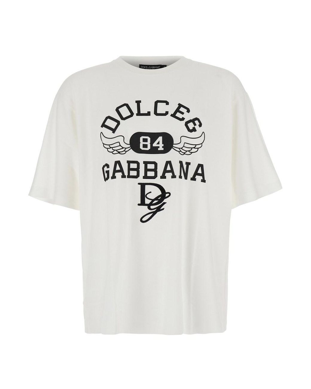 Dolce & Gabbana White Cotton T-Shirt for men