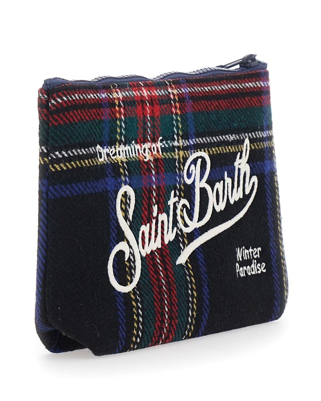 Mc2 Saint Barth Blue Aline Wool Pouch Handbag