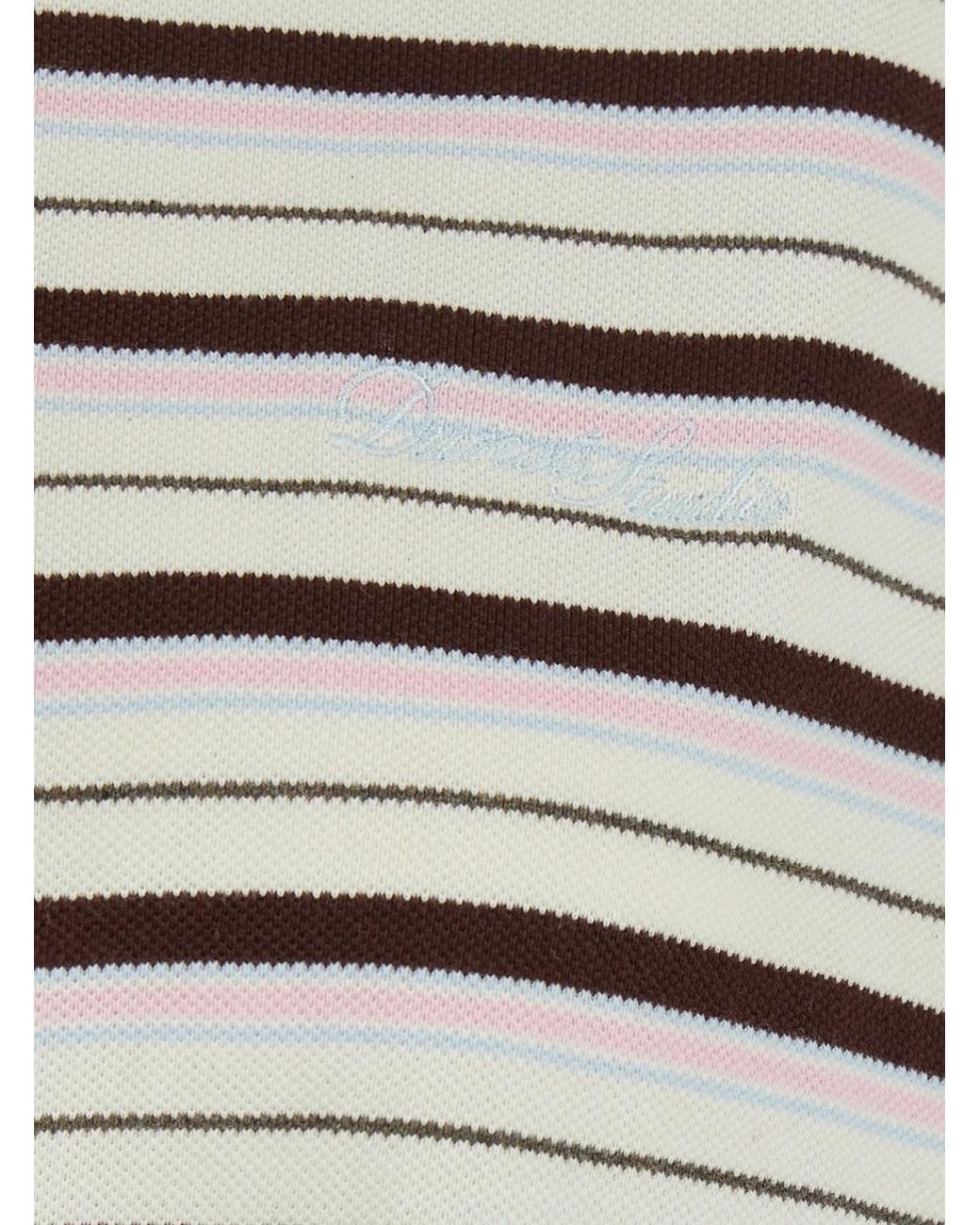 DUNST Multicolor Polo Shirt With Embroidered Logo Lettering On The Fro