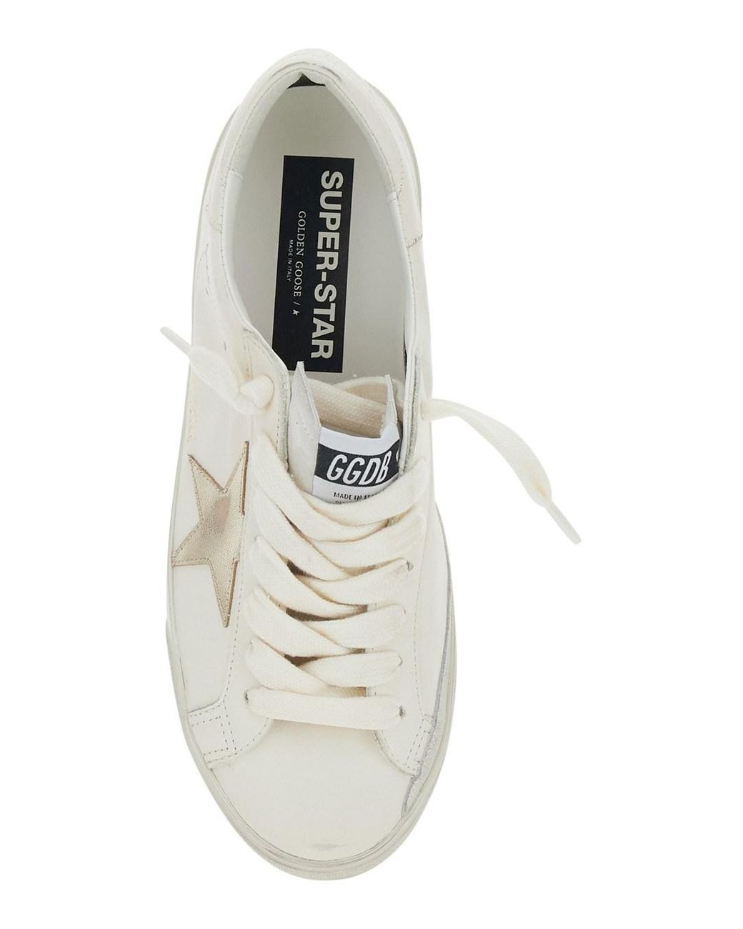 Golden Goose Deluxe Brand White Sneakers 'Superstar' With Leather Details for men