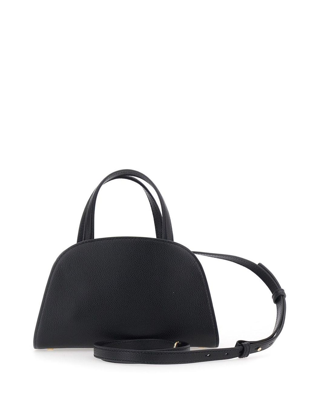 Tory Burch Black Tote Bag Romy Leather Handles Cow