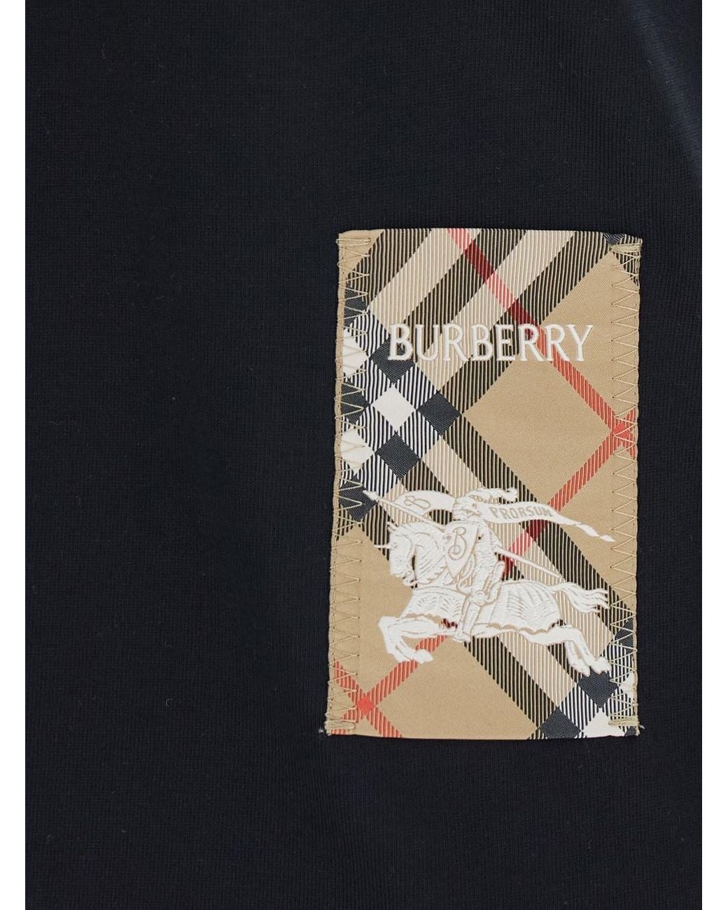 Burberry Black T-Shirt With Logo Cotton T-Shirts & Jerseys