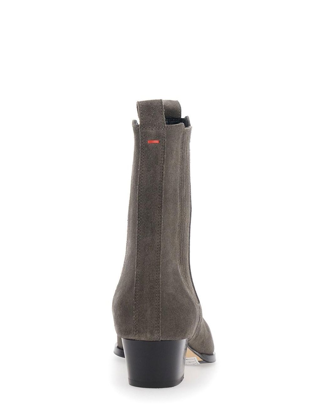 Aeyde Brown 'Agata' Ankle Boots With Elastic Details On The Side
