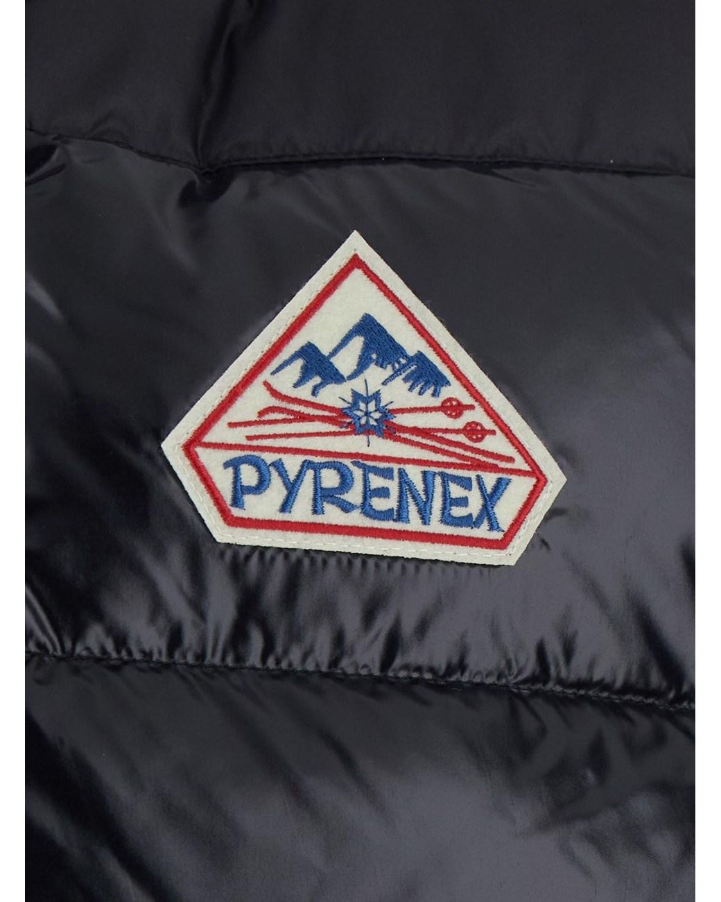 Pyrenex Black Sleeveless Down Jacket With High Collar And Logo Patch O