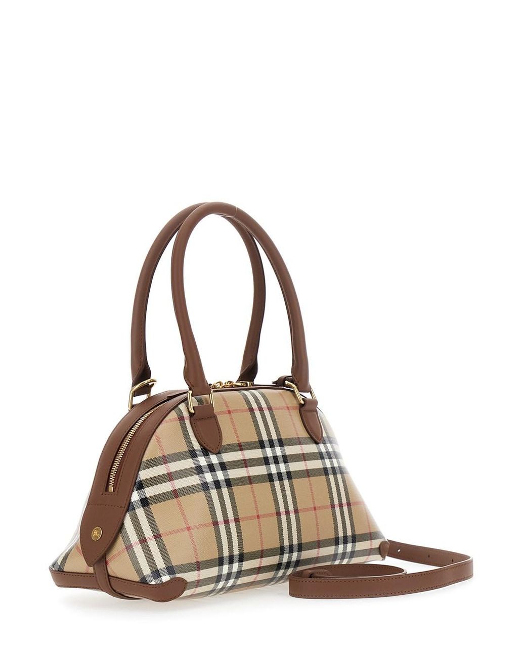 Burberry Metallic 'Primrose' Handbag With Ekd Leather Tag And Adjustable