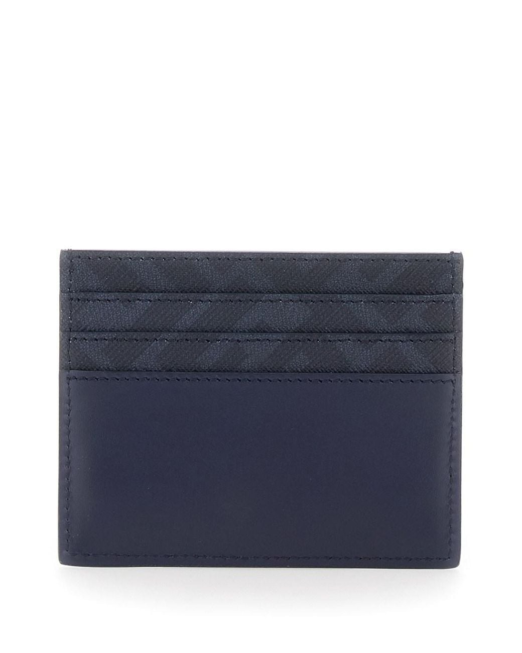 Fendi Blue Card Holder With Ff Plaque On The Front for men