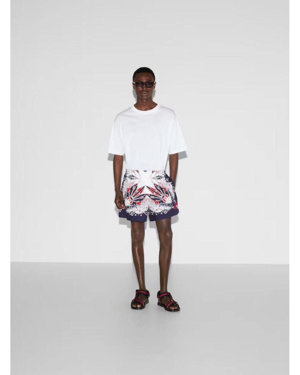 Gucci Multicolor Bandana Print Cotton Short, Ready-To-Wear for men