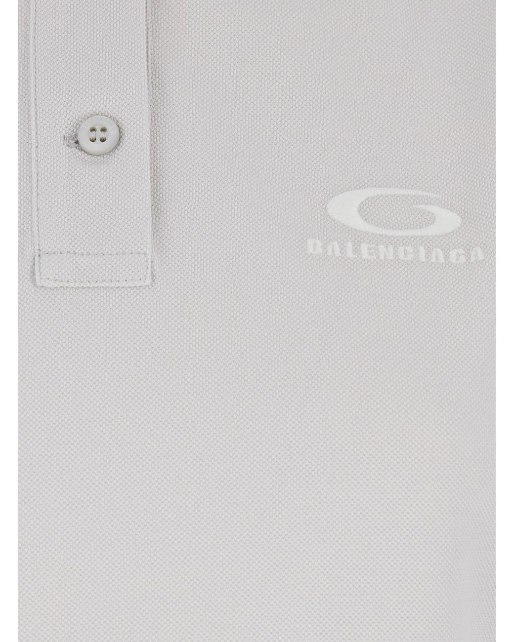 Balenciaga White Cotton Polo Shirt T-Shirts & Jerseys