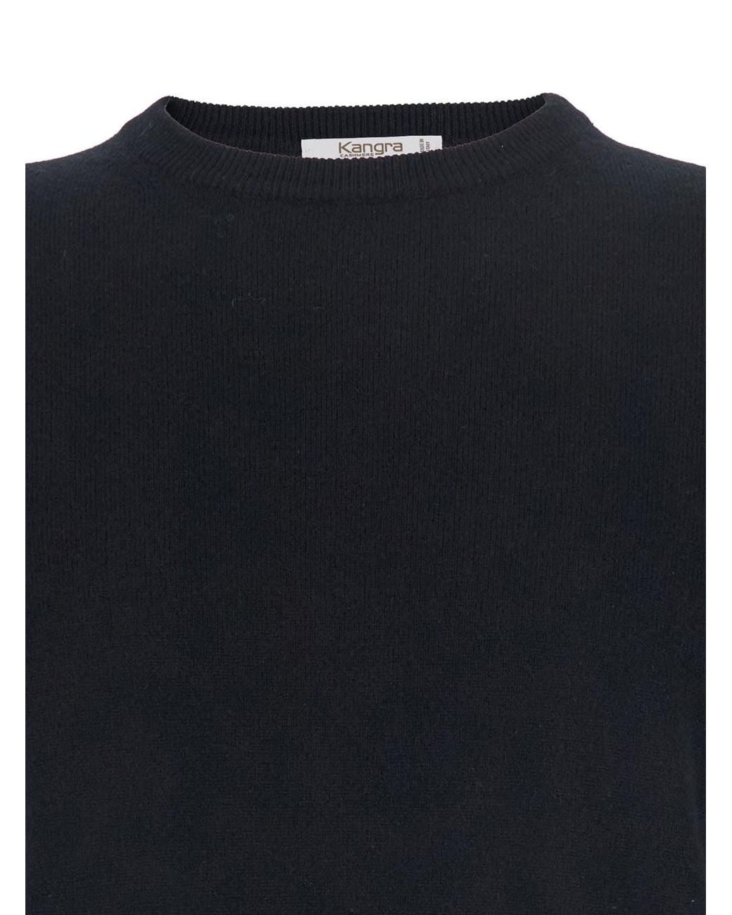 Kangra Blue Crewneck Sweater With Ribbed Trims for men