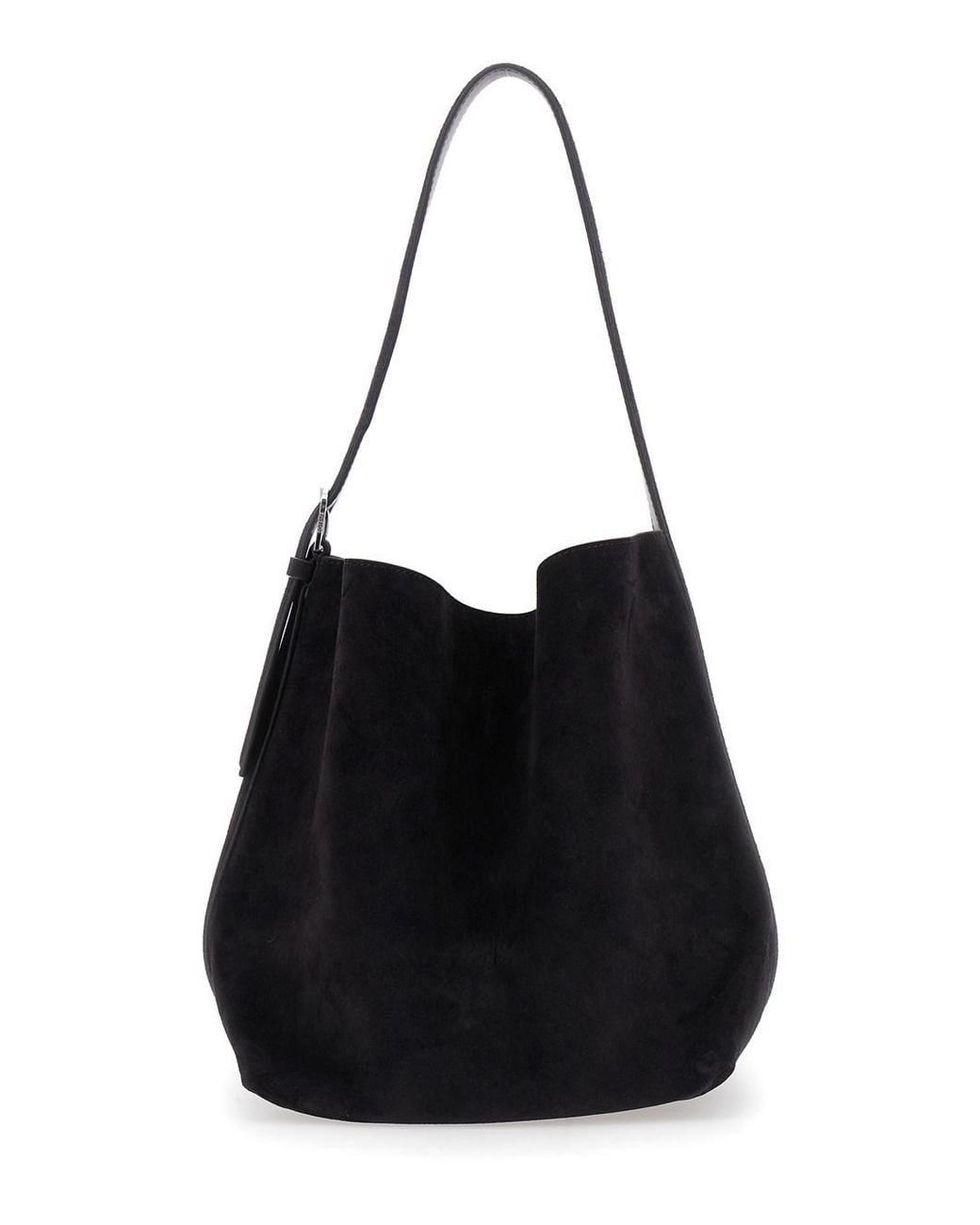 Totême Black 'Belted Medium' Handbag With Belt Handle Design