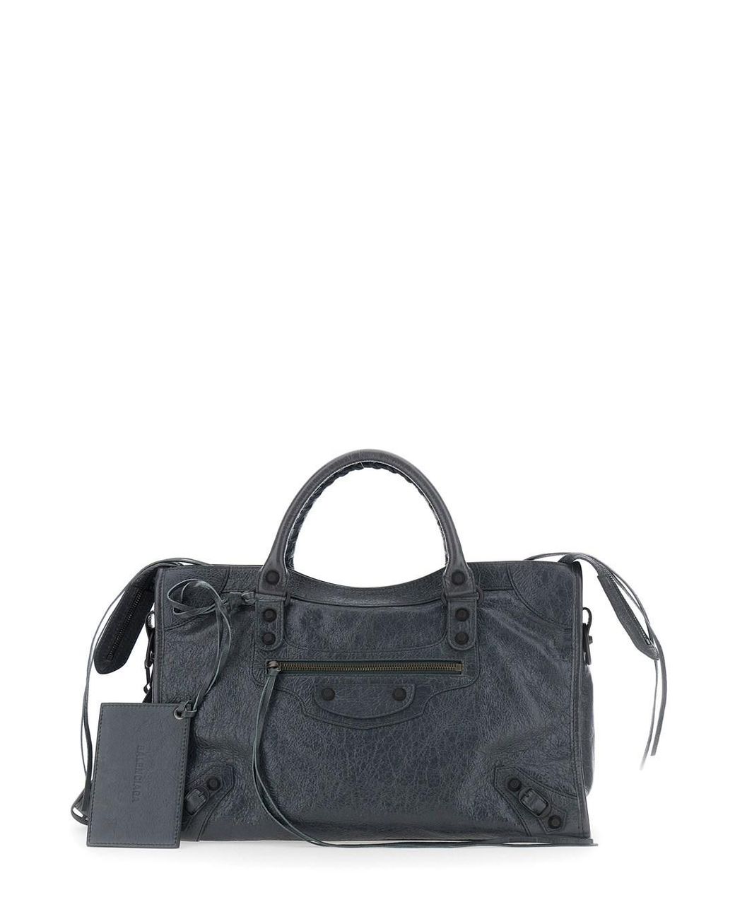 Balenciaga Black 'Le City Bag' Medium Handbag With Adjustable And Remov