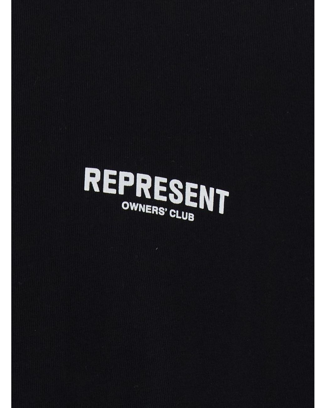 Represent Black T-Shirt Crew Neck Cotton T-Shirts for men