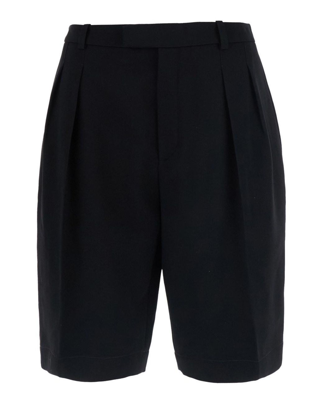 Saint Laurent Blue Bermuda Shorts Wool