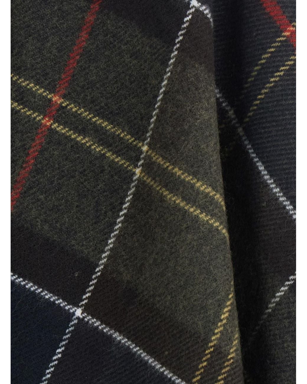 Barbour Black Staffin Tartan Serape Is A Cape With Shawl Collar And Long Sle