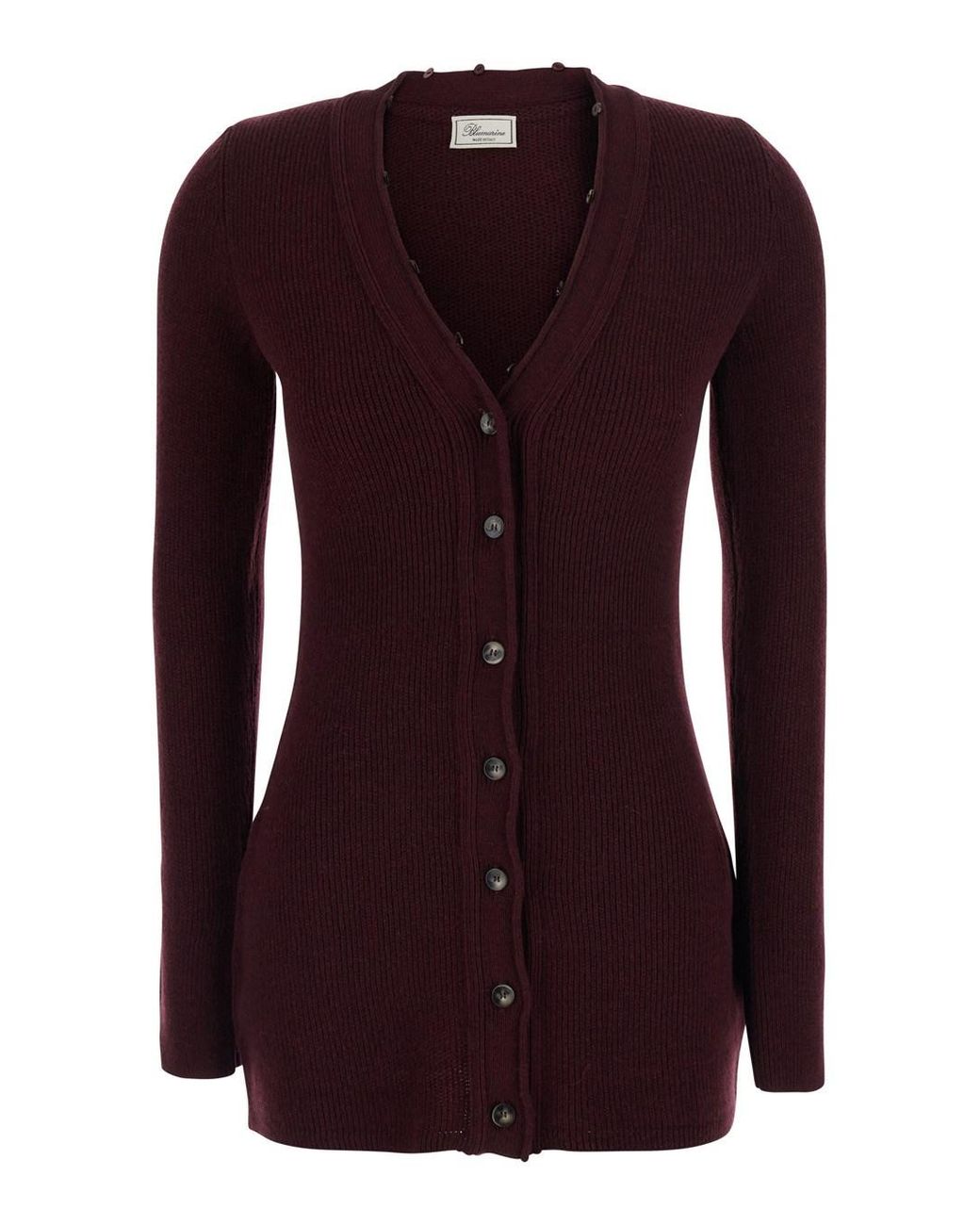 Blumarine Purple Knitwear With Round Neck And Long Sleeves