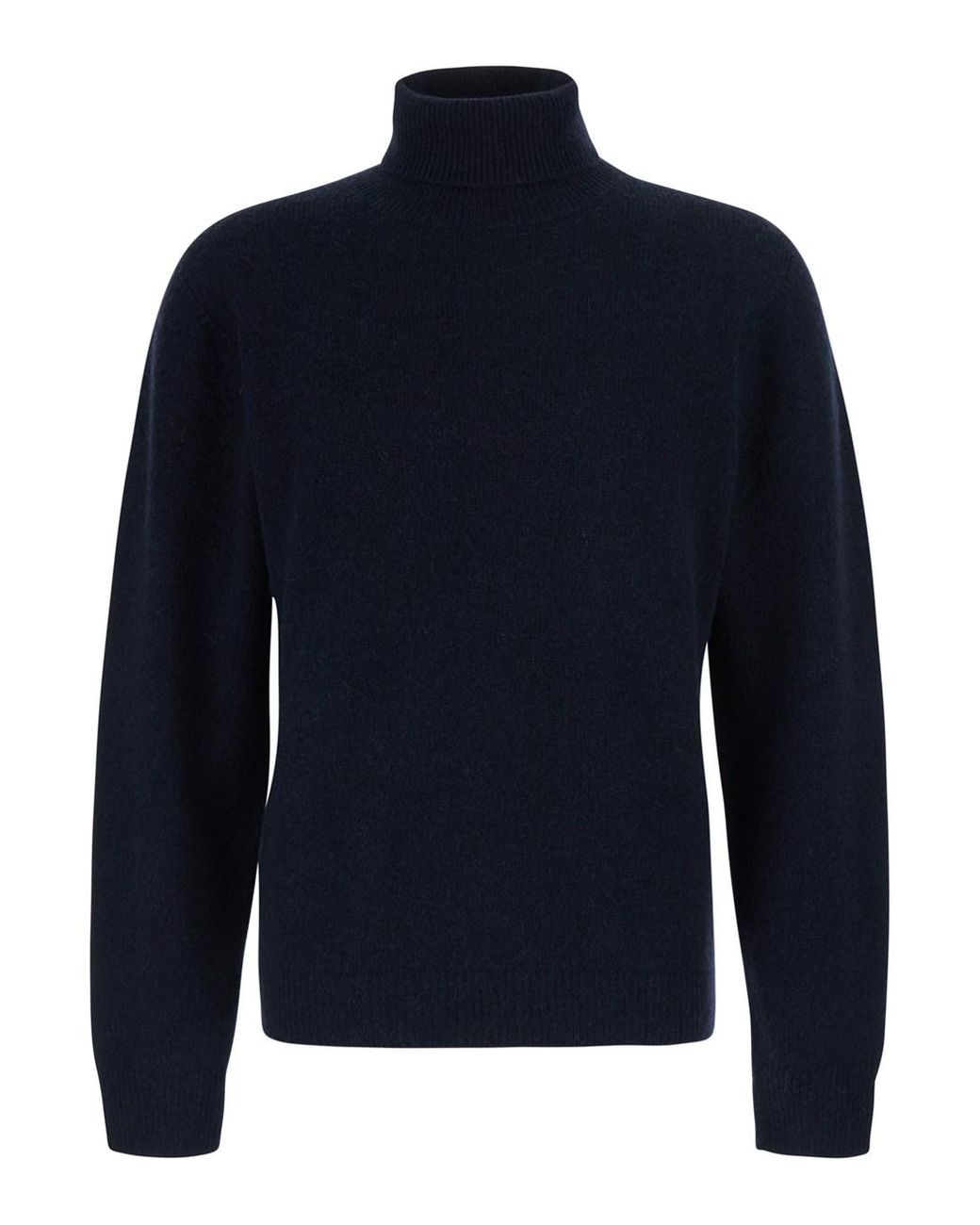 Roberto Collina Blue Sweater With High Collar And Long Sleeves for men
