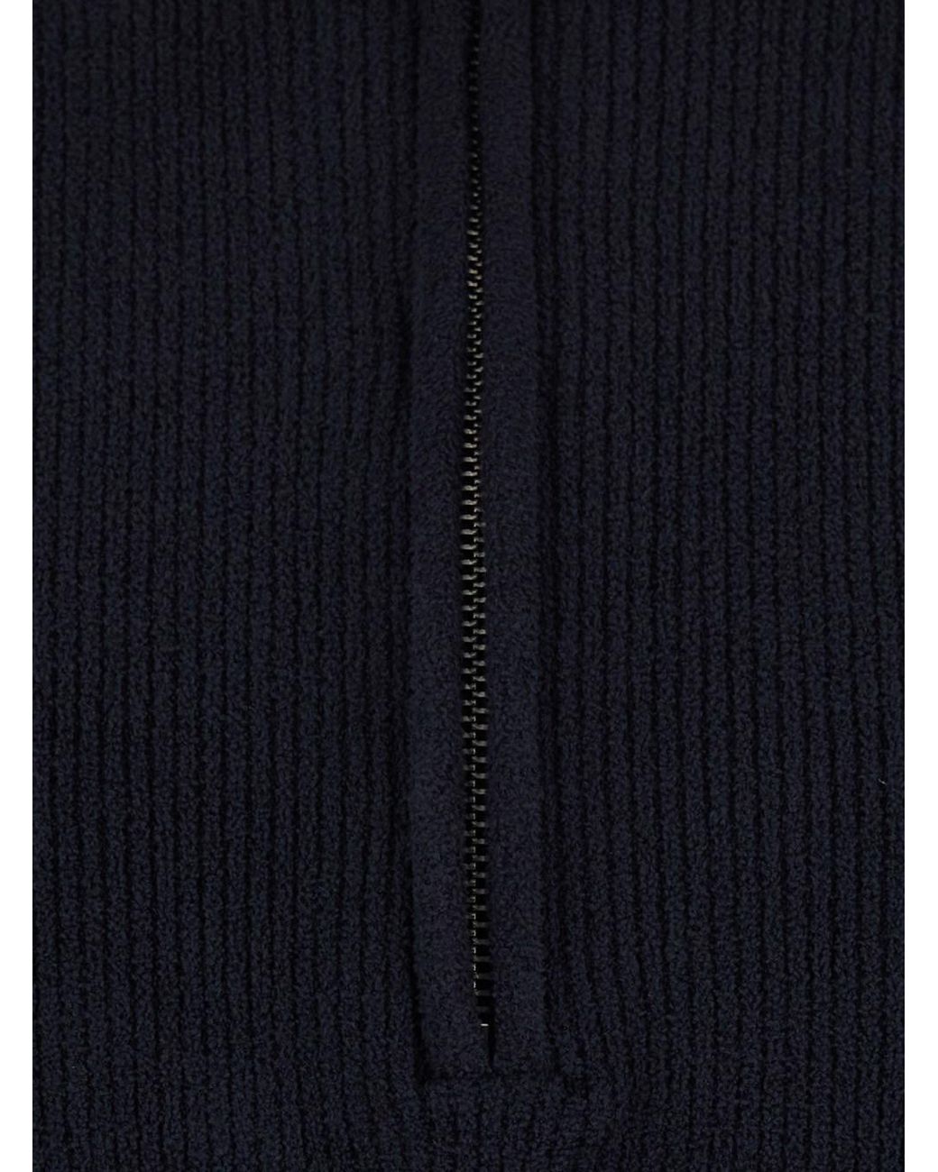 NN07 Blue Sweater With Turtleneck And Half Zip Closure On The Front I for men