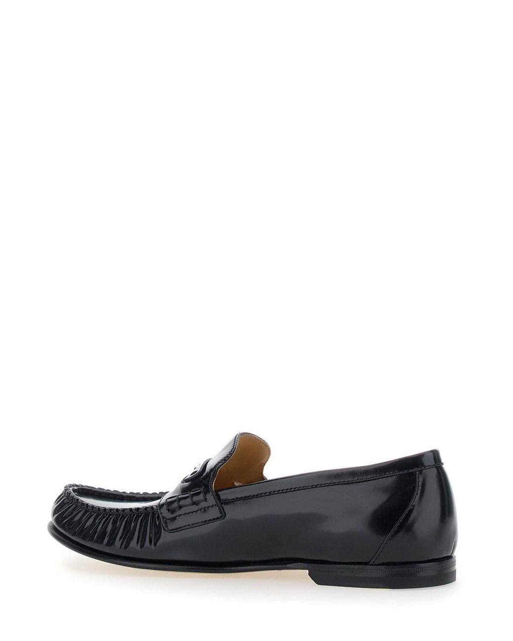 Fendi Black Loafers With Rounded Toe for men