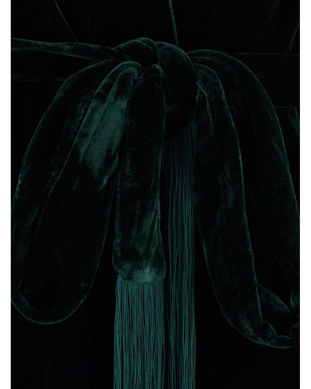 Antonelli Black Cardigan With Knottable Belt And Fringes Applied On Th