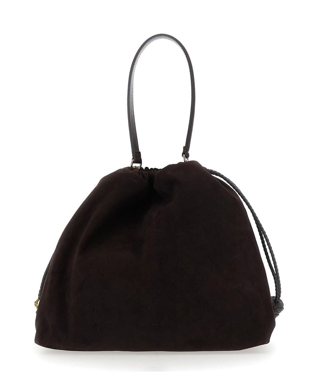 Etro Black Suede Patchwork Shoulder Bag Kalispera L 37.5X35.5X12 Cm