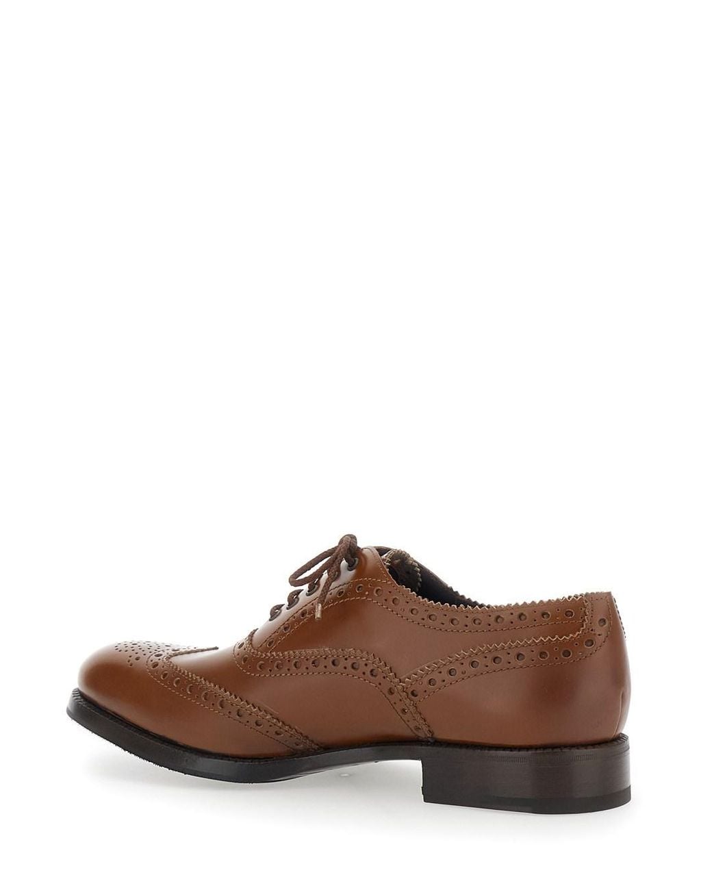Lidfort Brown Lace-Up Shoes With Front Lace Closure And Low Heel for men