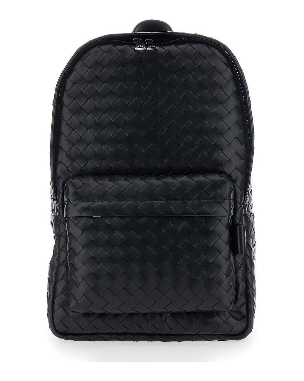 Bottega Veneta Black Backpack With Adjustable Straps And Leather Intre for men
