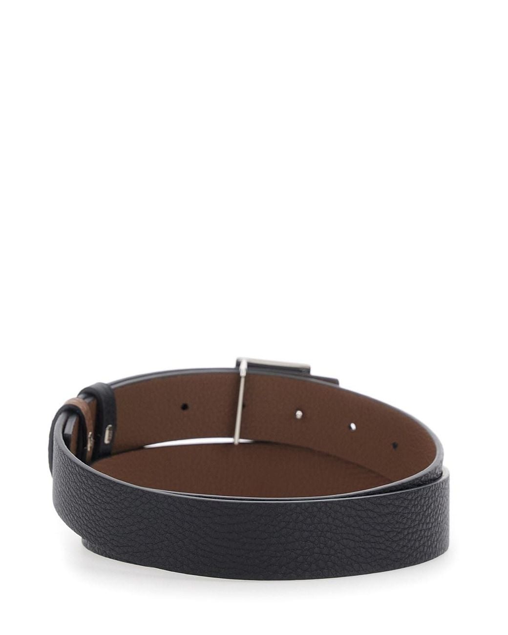 Fendi Multicolor Reversible Belt With Ff Plate for men