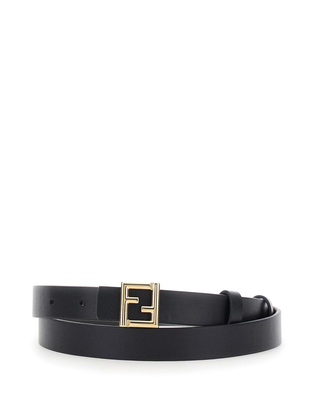 Fendi White Reversible Belt With Ff Plate
