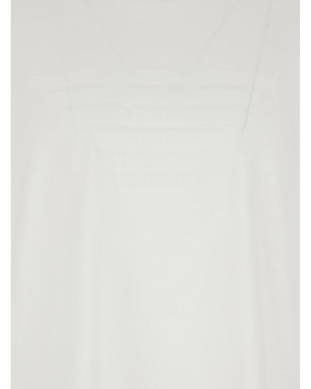 Emporio Armani White T-Shirt With Logo Embroidery for men