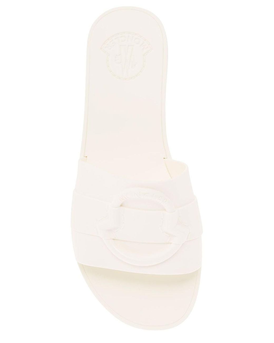 Moncler White Rubber Flip-Flops