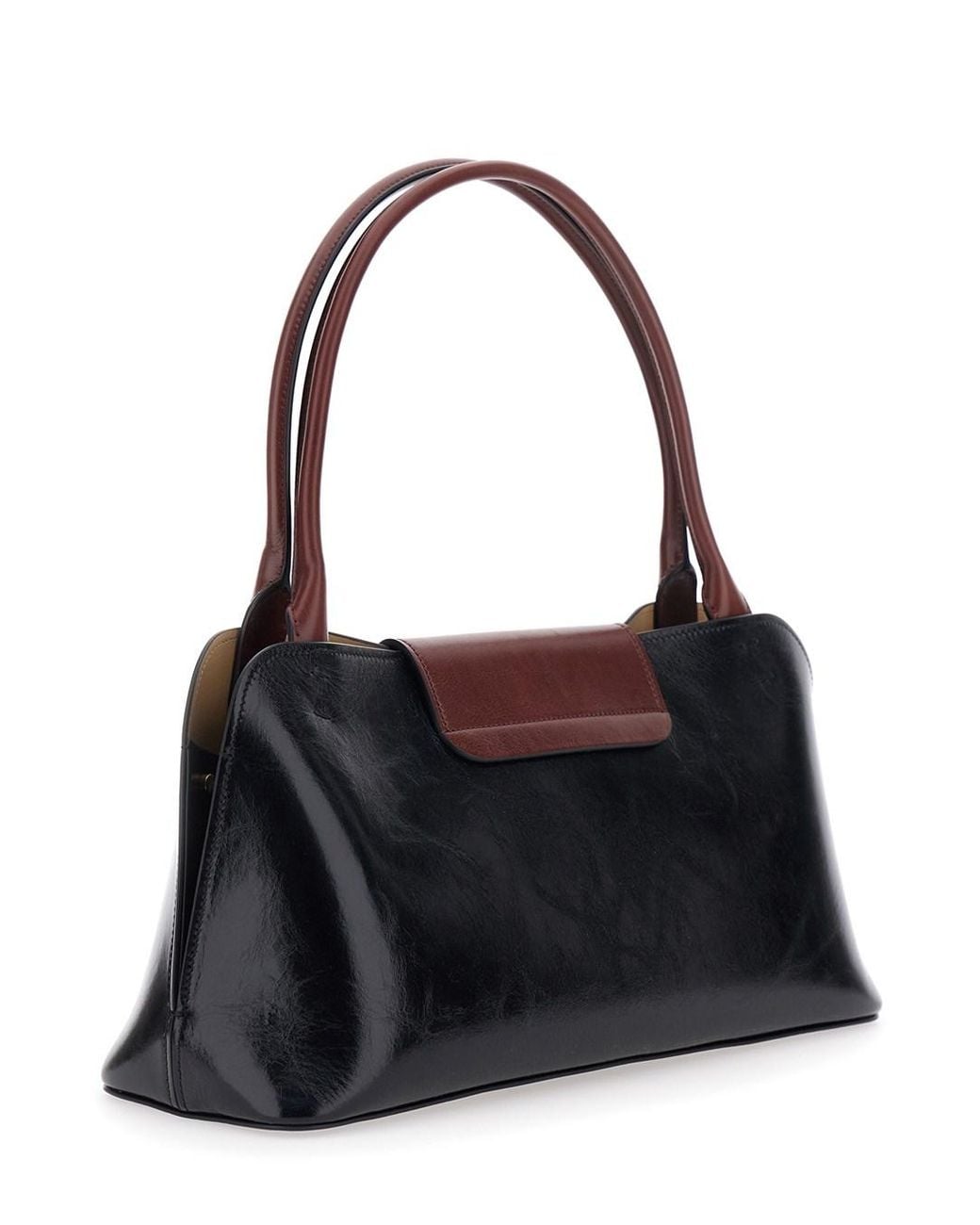 Versace Black 'Vivien' Shoulder Bag With Turn Lock Closure And Medusa