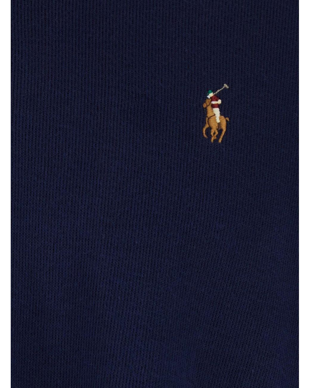 Polo Ralph Lauren Blue Half Zip Sweatshirt for men