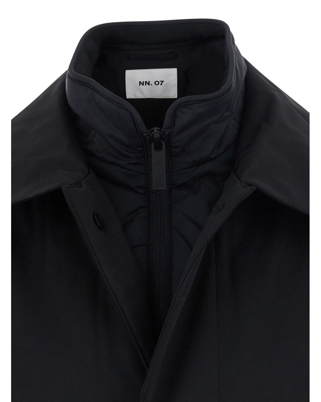 NN07 Blue Nylon Jacket With Front Zip And Side Pockets For for men