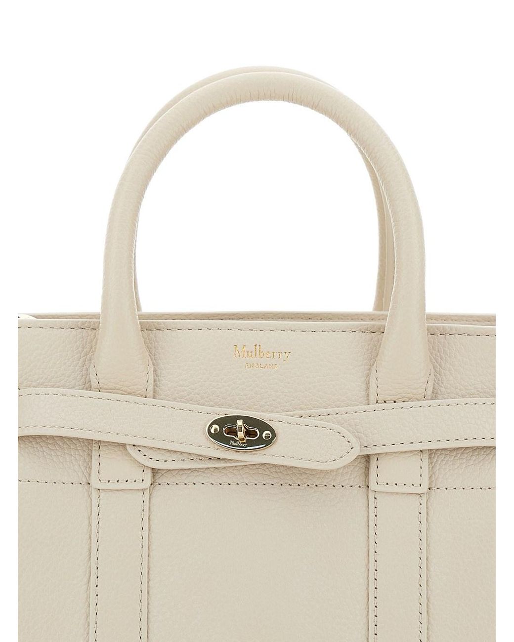 Mulberry ホワイト　バッグ mulberry-Beige-Borsa-A-Mano-