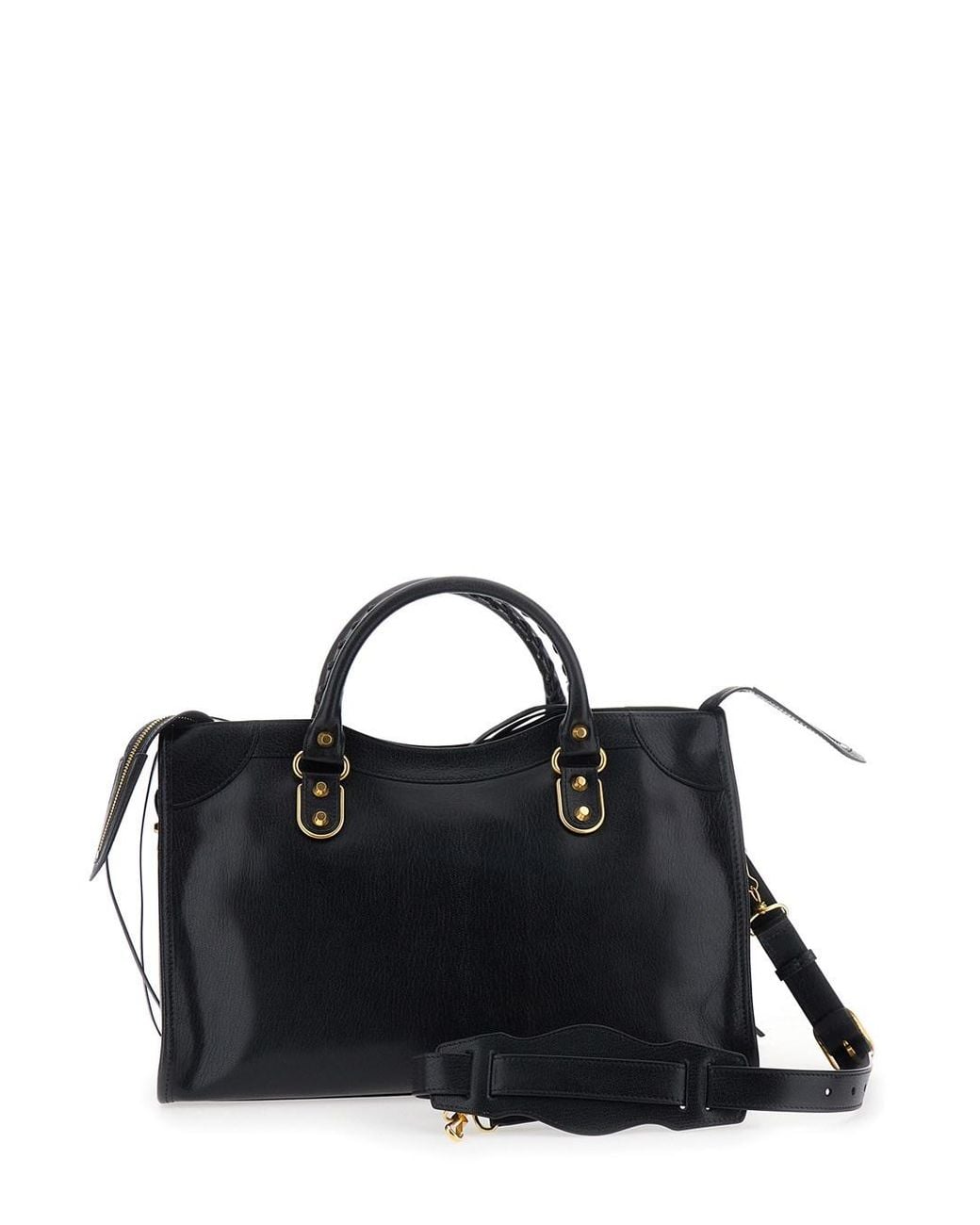 Balenciaga Black 'Le City Uptown' Handbag With Adjustable And Removabl