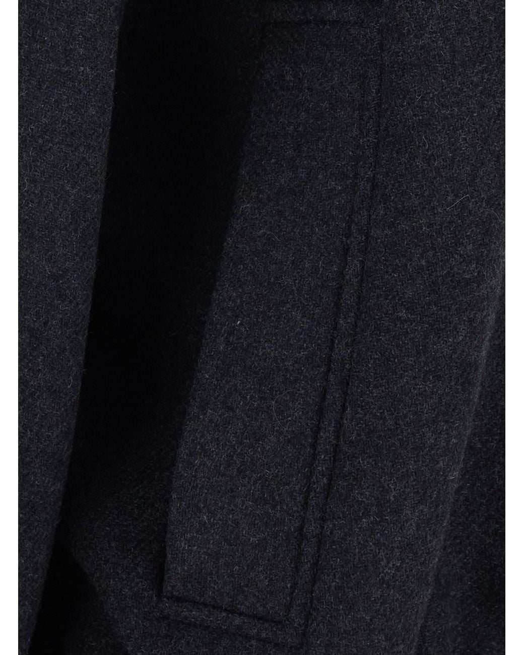 Jucca Black Bomber With Fur Collar And Dropped Shoulders