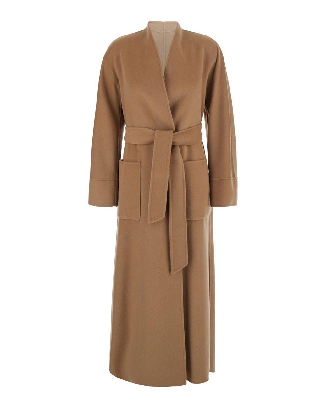 Max Mara Brown Coat Nodo Wool
