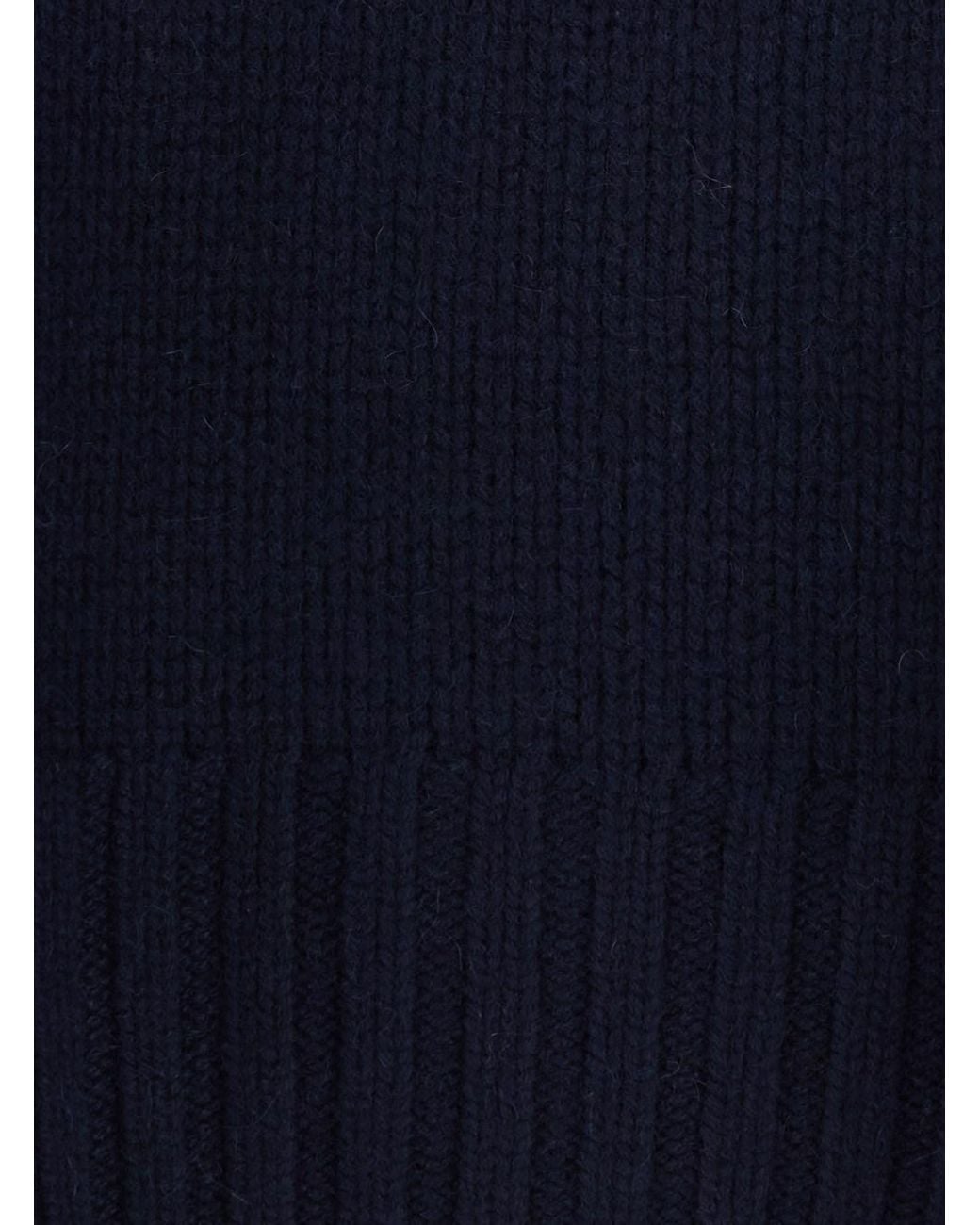 Soft Goat Blue Sweater "Girlfrinded Turtleneck" With High Collar And Long S