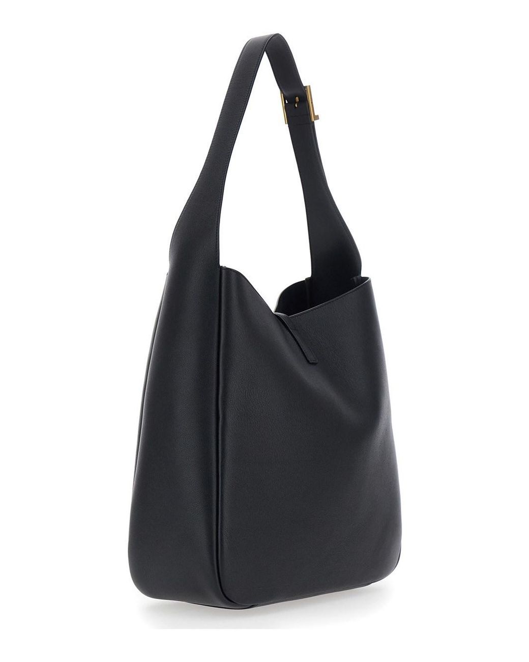 Saint Laurent Black 'Le 5 À 7' Shoulder Bag With Adjustable Shoulder Strap And Cassandre Hook Closure