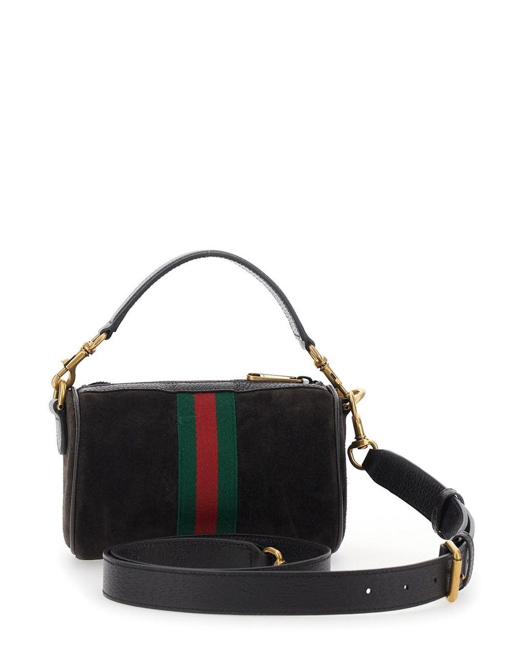 Gucci Black 'Ophidia Mini' Handbag With Gg Logo And Web Detail On The Front for men