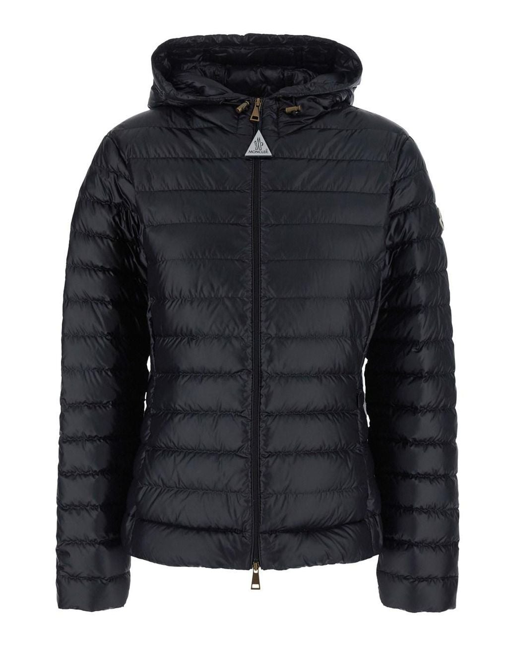 Moncler Black 'Igel' Down Jacket With Logo Patch On The Sleeve